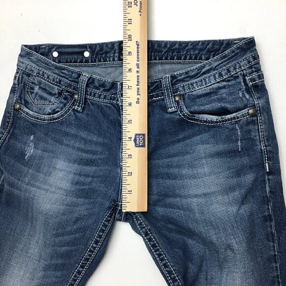 ReRock for Express Women's Jeans Straight Leg Capri Distressed size 4 length 26" - Picture 5 of 9